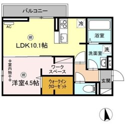 ユニヴェール　F棟の物件間取画像